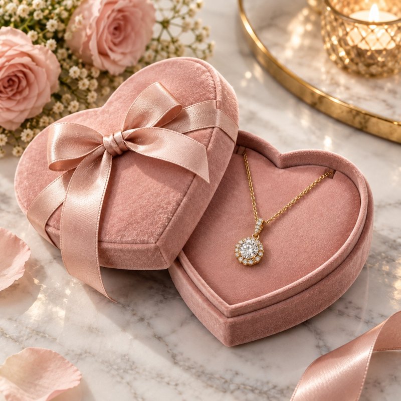 Anniversary gift jewellery presentation