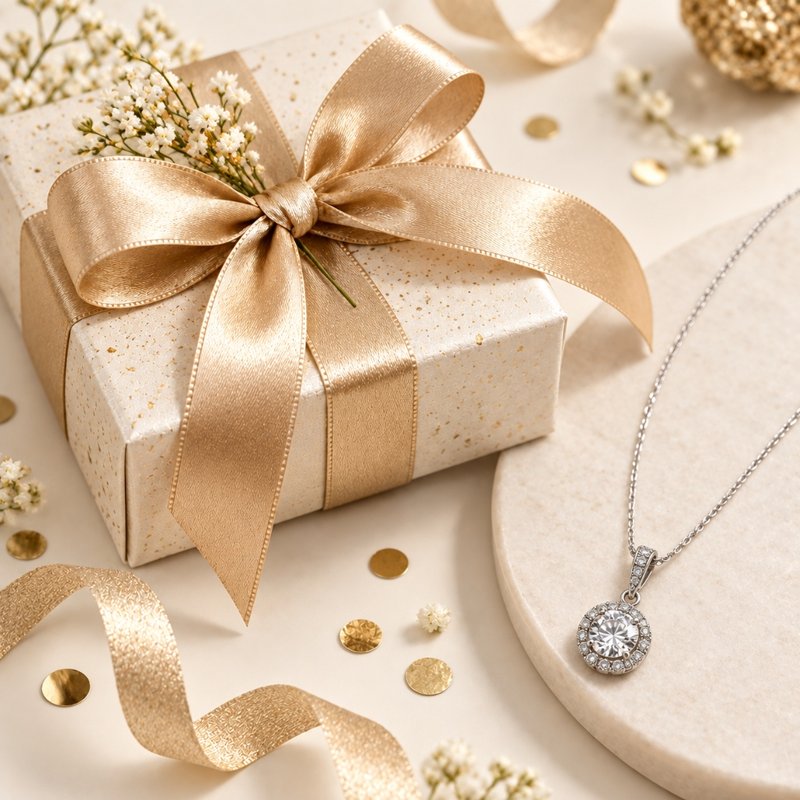 Birthday gift jewellery presentation
