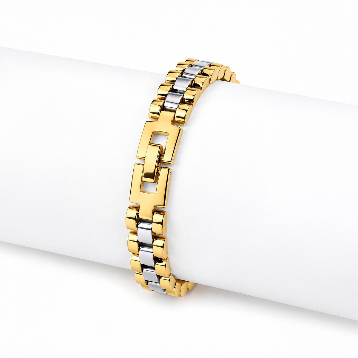 Two-Tone Gold & Silver Link Bracelet