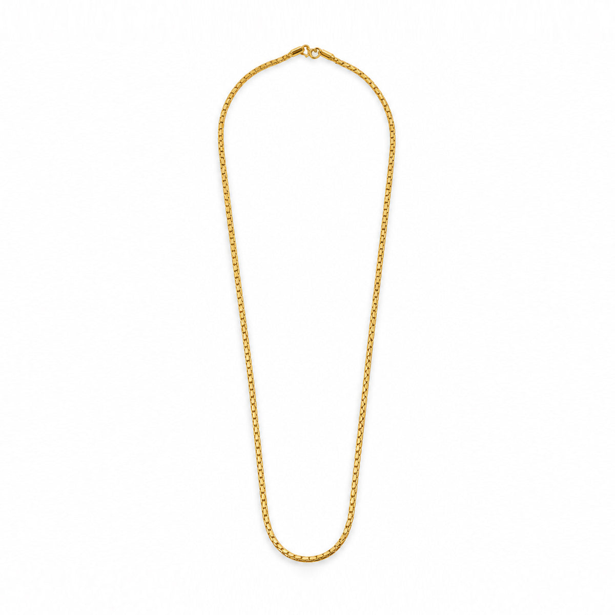 Gold-Toned Classic Rectangular Link Chain Necklace