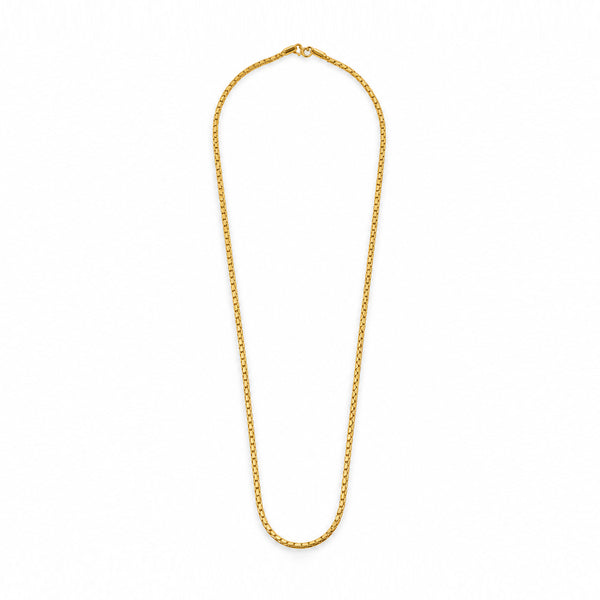 Gold-Toned Classic Rectangular Link Chain Necklace