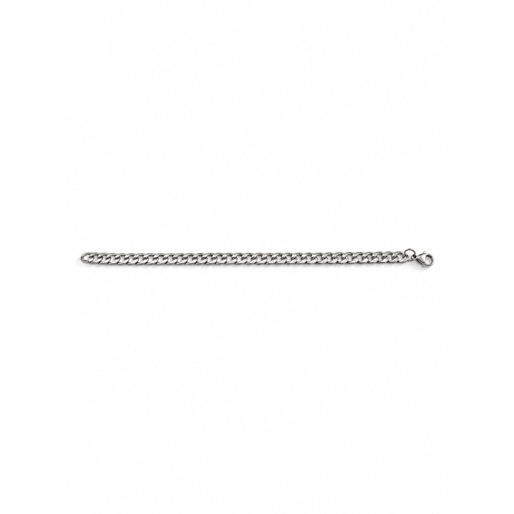 Silver Cuban Link Chain Necklace