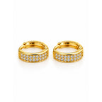 Gold Crystal Hoop Earrings
