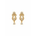 Gold Crystal Teardrop Earrings