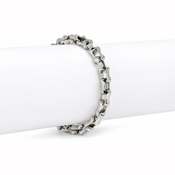 Silver Wave Link Bracelet