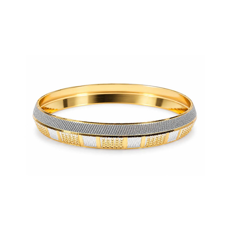Gold & Silver Textured Kada