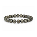 Natural Pyrite Stone Beaded Bracelet.