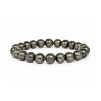 Natural Pyrite Stone Beaded Bracelet.