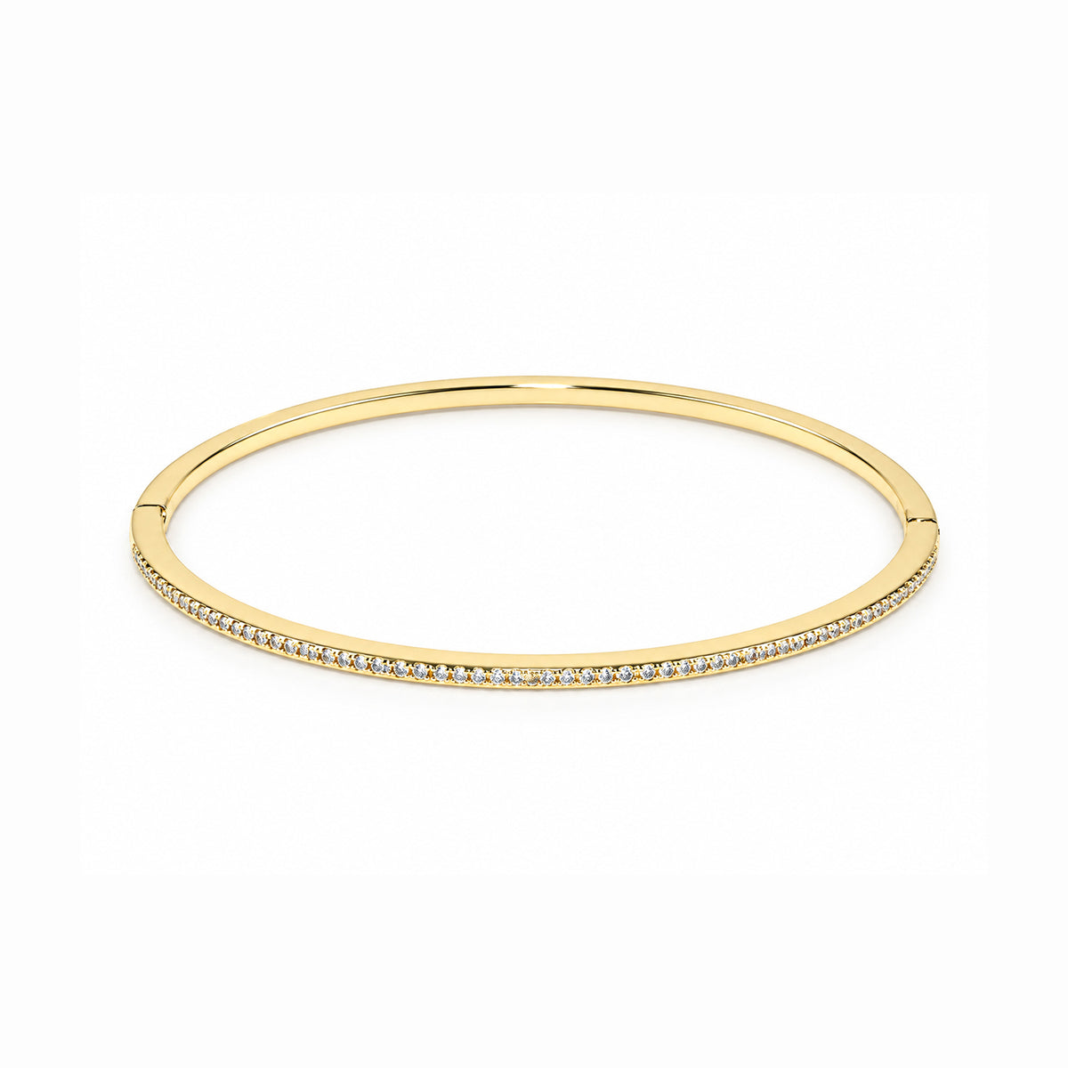 Women's Gold-Toned Classic Minimalist Sleek Round Bangle Bracelet