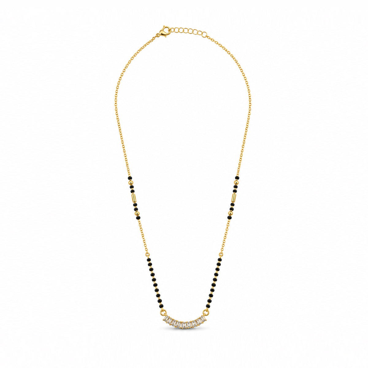 Gold-Toned Black Beaded Mangalsutra
