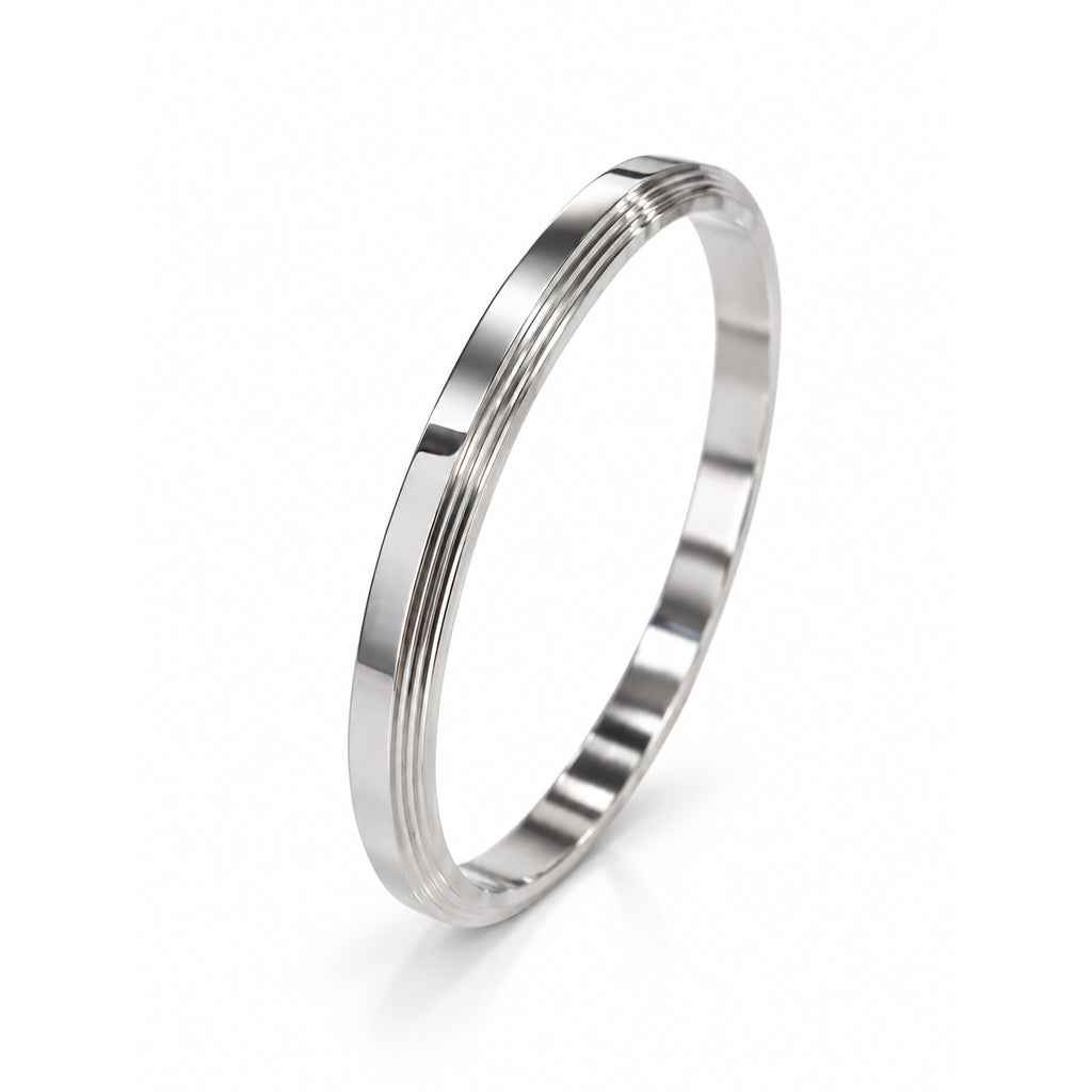 Silver Steel Kada For Men