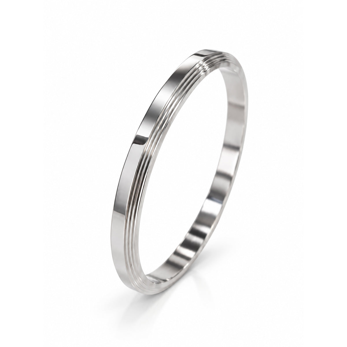 Silver Steel Kada For Men