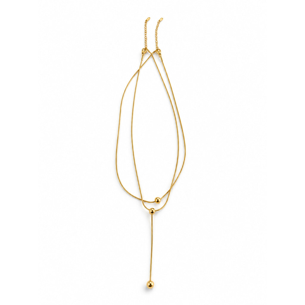 Gold Lariat Necklace