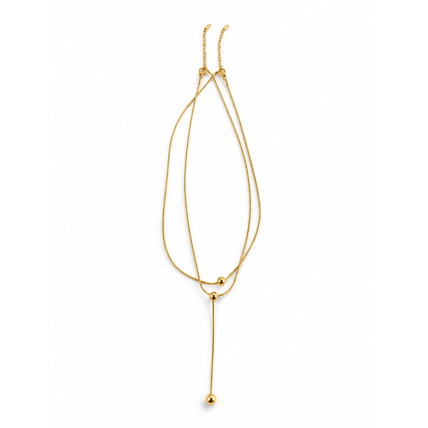 Gold Lariat Necklace