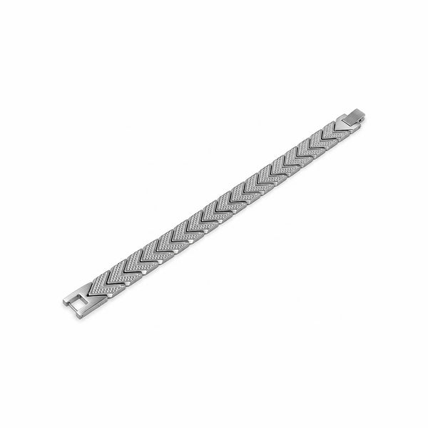 Silver Chevron Link Bracelet