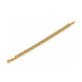 Men’s Gold-Toned CZ Studded Chevron Link Bracelet