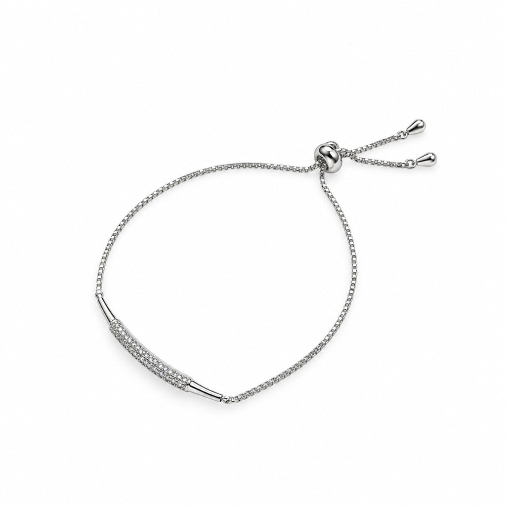 Women's Elegant Silver-Toned Bracelet