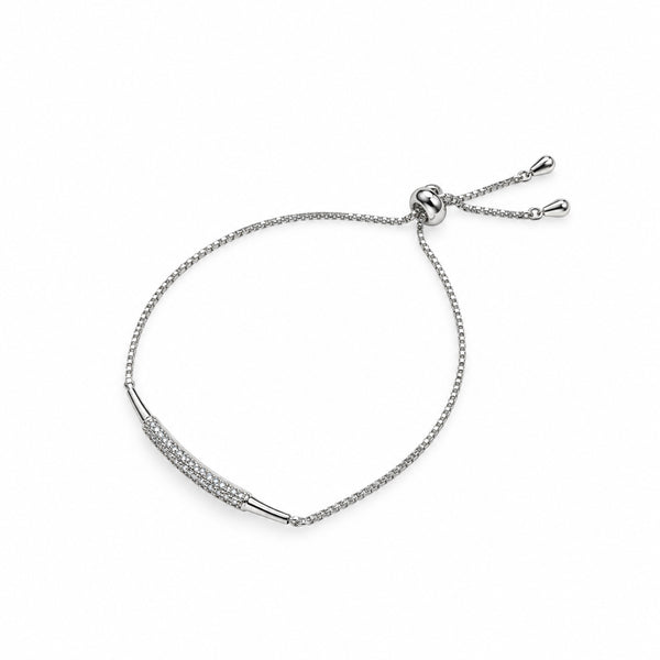 Women's Elegant Silver-Toned Bracelet
