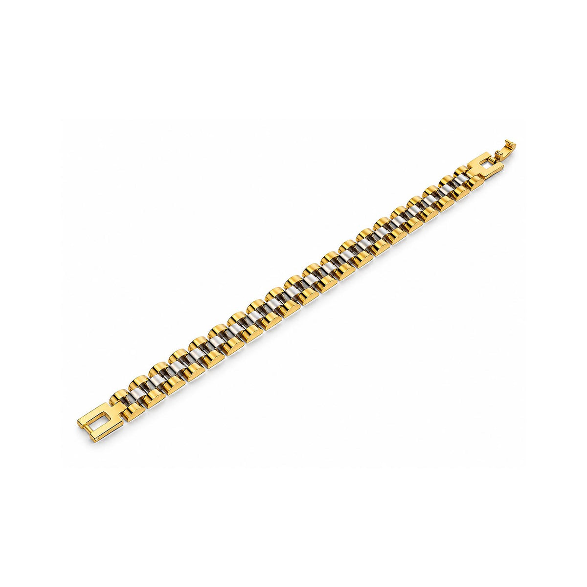 Two-Tone Gold & Silver Link Bracelet