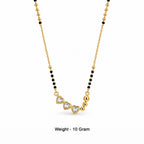Triple Heart-Shaped AD Stone Mangalsutra