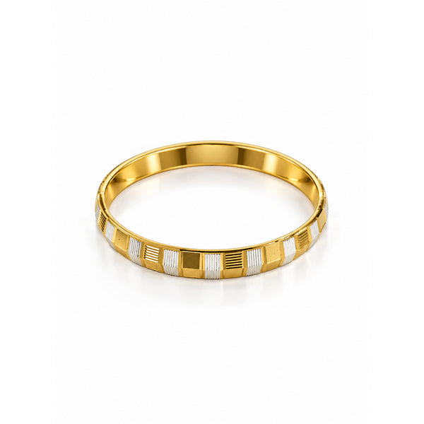 Two-Tone Geometric Designer Kada