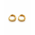 Gold Crystal Hoop Earrings