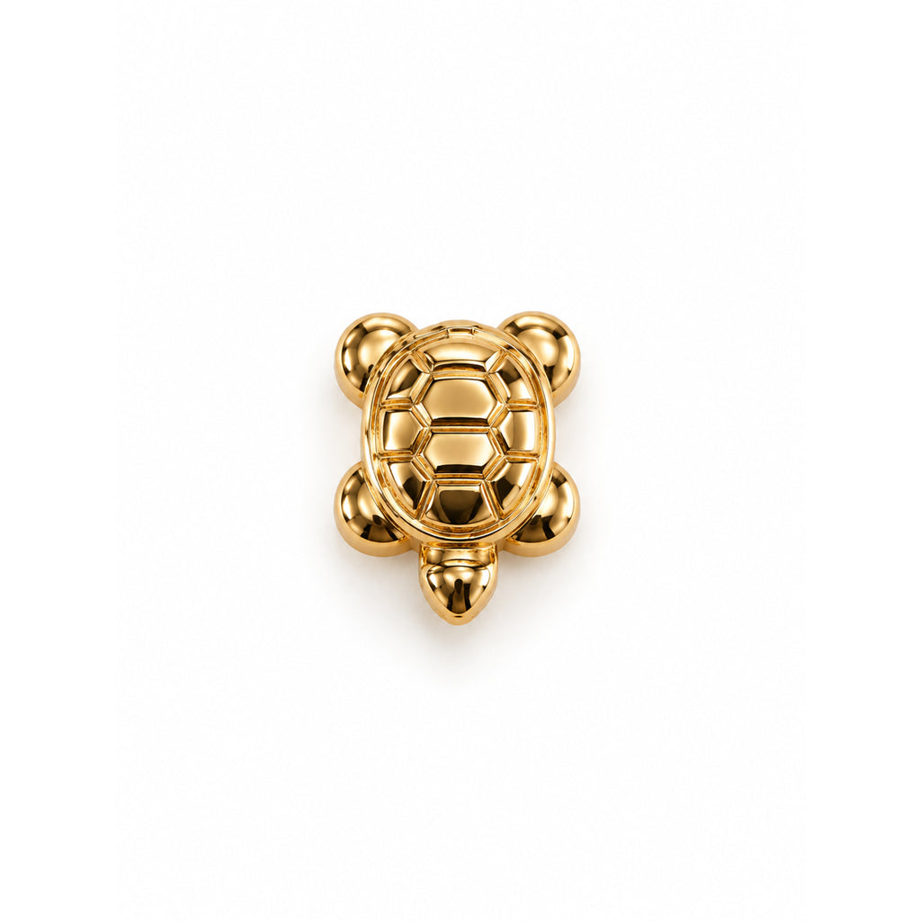 Gold Turtle Charm Pendant