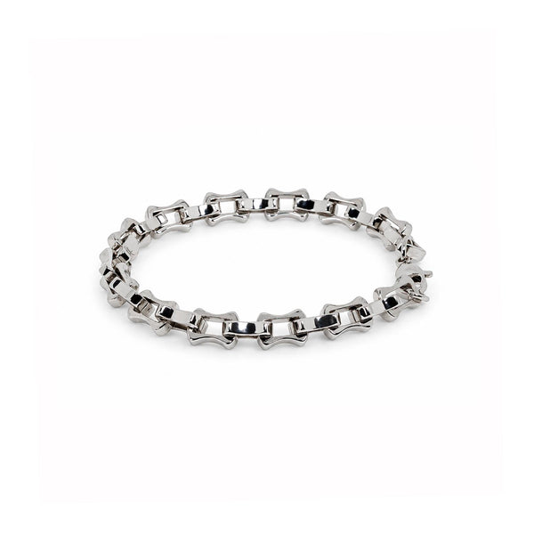 Silver Wave Link Bracelet