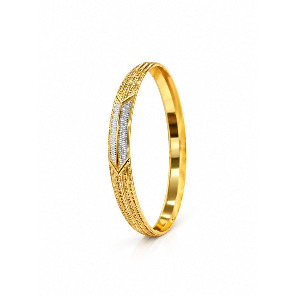 Two-Tone Crystal Designer Kada