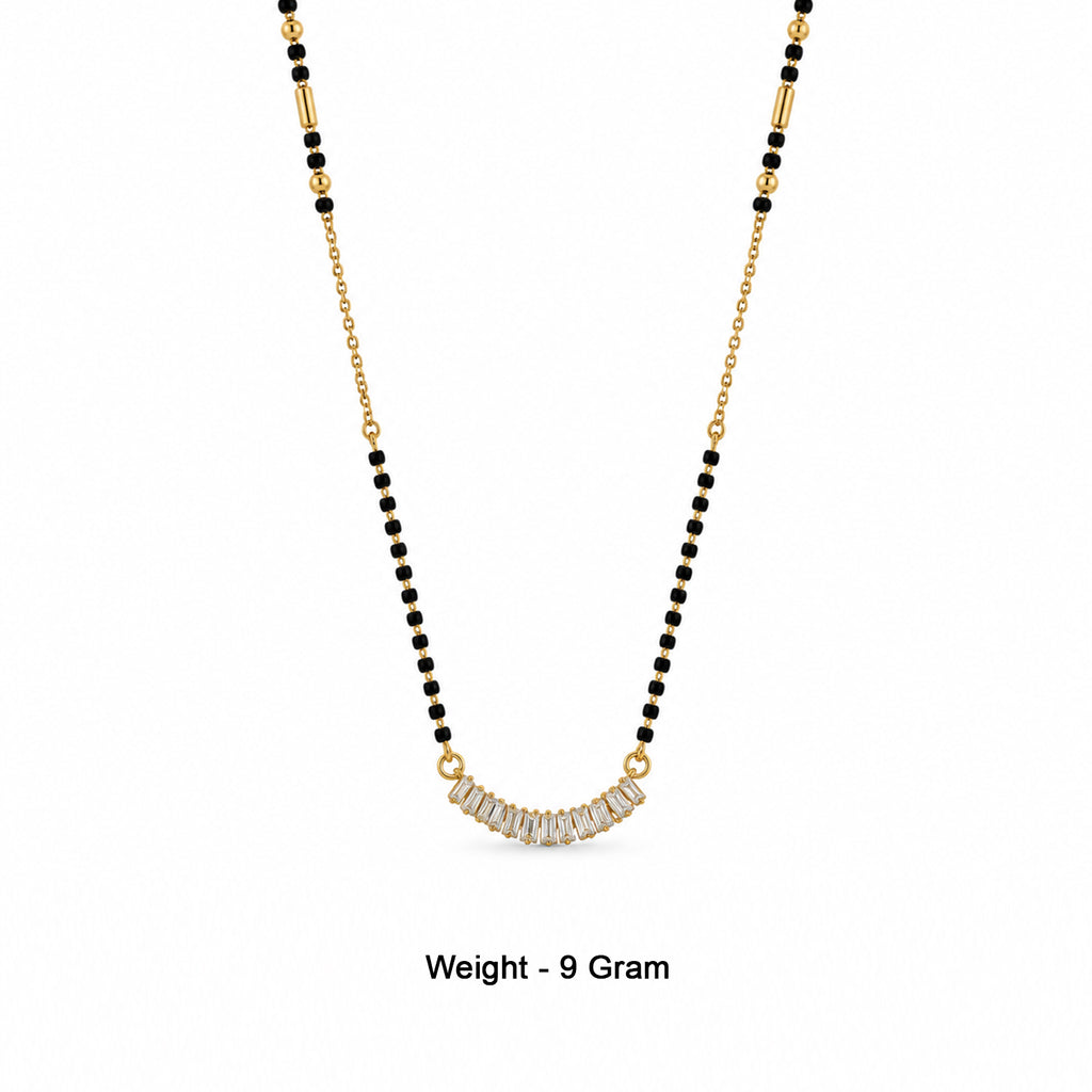 Gold-Toned Black Beaded Mangalsutra