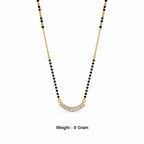 Gold-Toned Black Beaded Mangalsutra