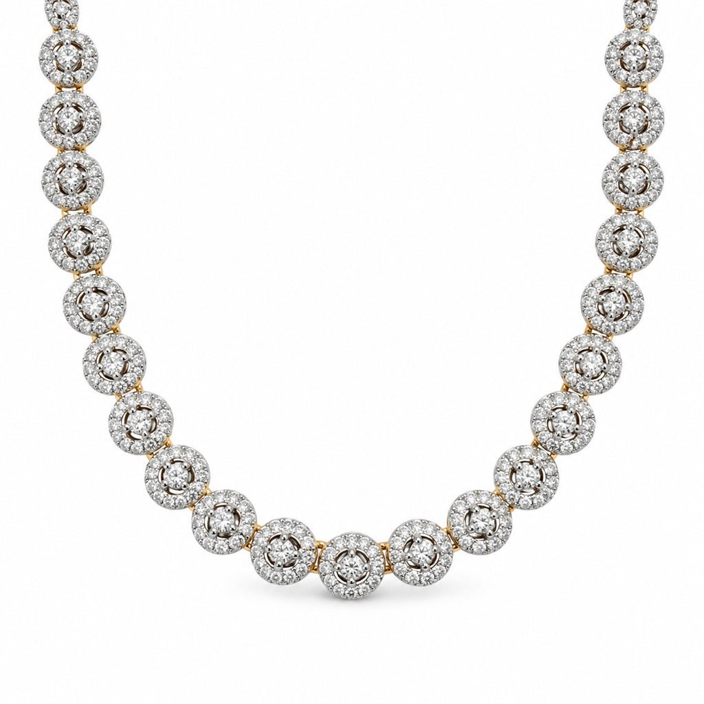 Women's Elegant Gold-Toned White Necklace