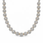 Women's Elegant Gold-Toned White Necklace