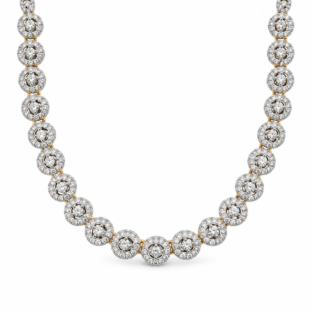 Women's Elegant Gold-Toned White Necklace