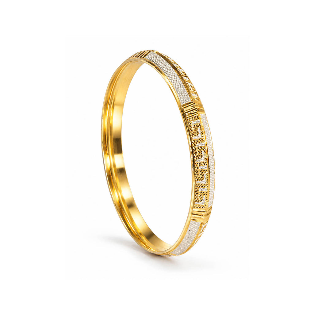 Gold & Silver Designer Textured Kada
