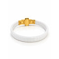 white Gold Block Kada