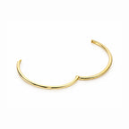 Women's Gold-Toned Classic Minimalist Sleek Round Bangle Bracelet