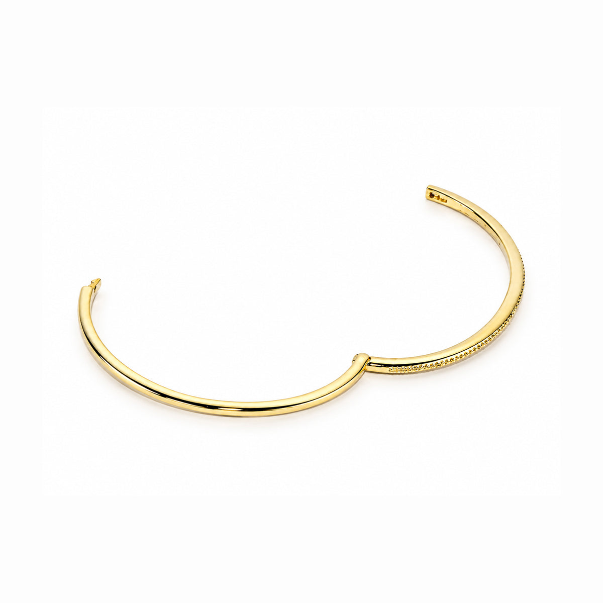 Women's Gold-Toned Classic Minimalist Sleek Round Bangle Bracelet