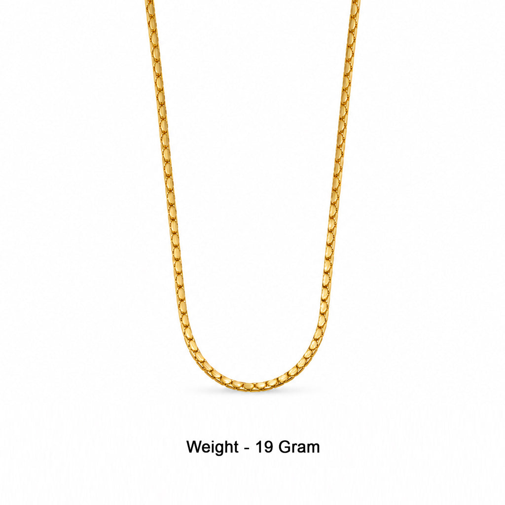 Gold-Toned Classic Rectangular Link Chain Necklace