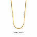 Gold-Toned Classic Rectangular Link Chain Necklace