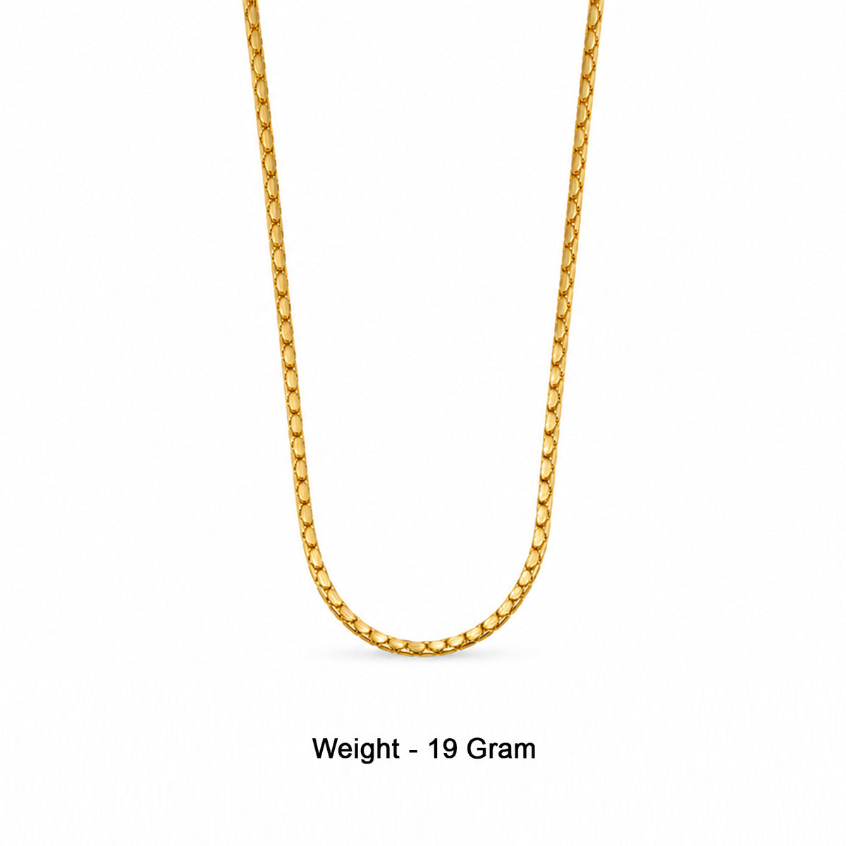Gold-Toned Classic Rectangular Link Chain Necklace
