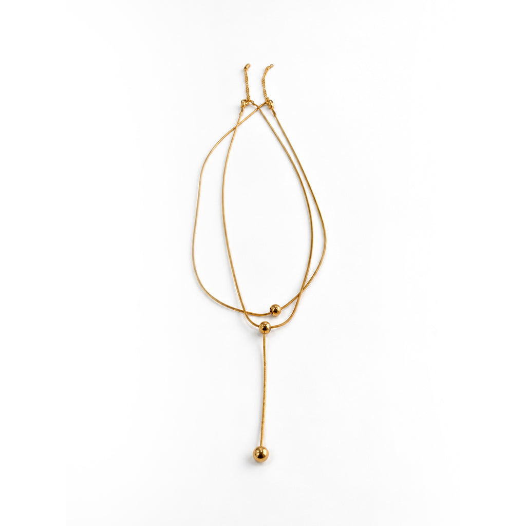 Gold Lariat Necklace