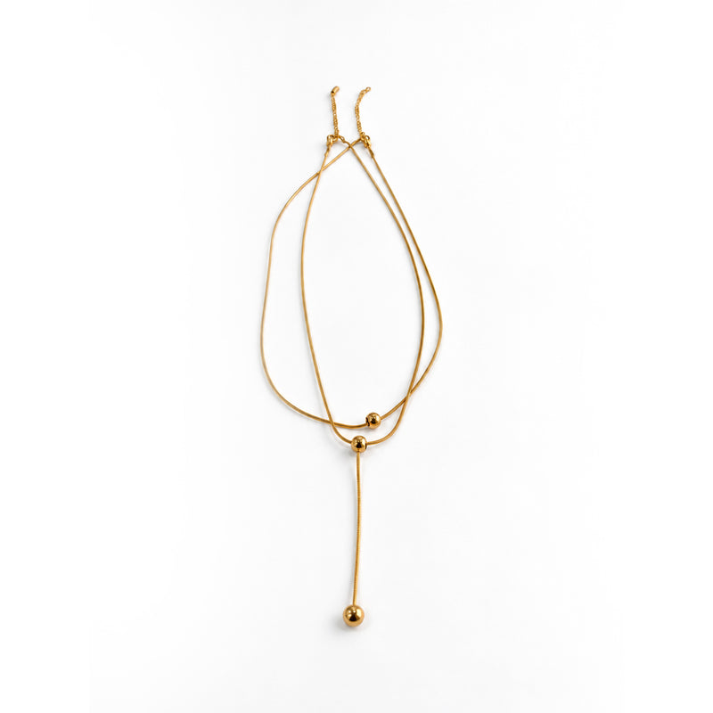 Gold Lariat Necklace