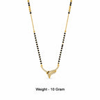 Gold-Toned Black Beaded Mangalsutra