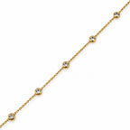 Women Gold-Toned Stone Studded Delicate Chain Bracelet