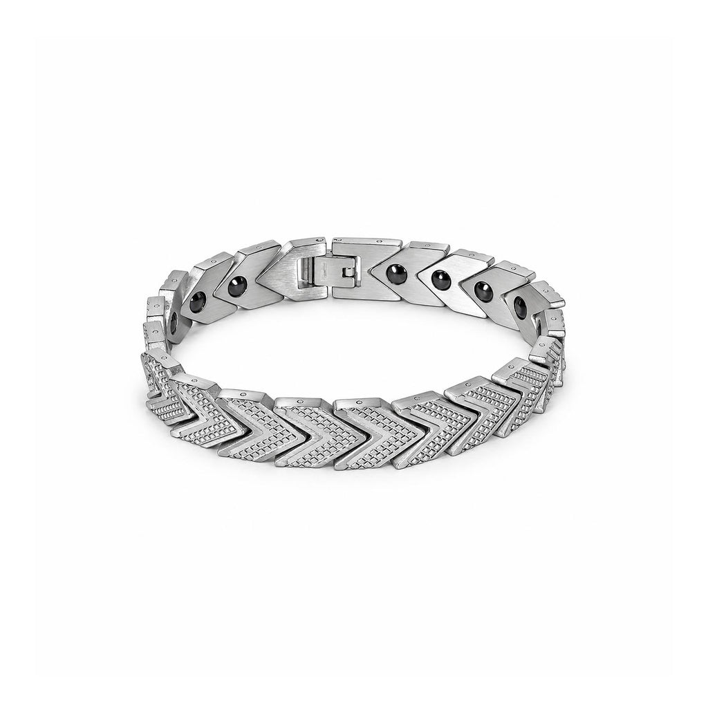 Silver Chevron Link Bracelet
