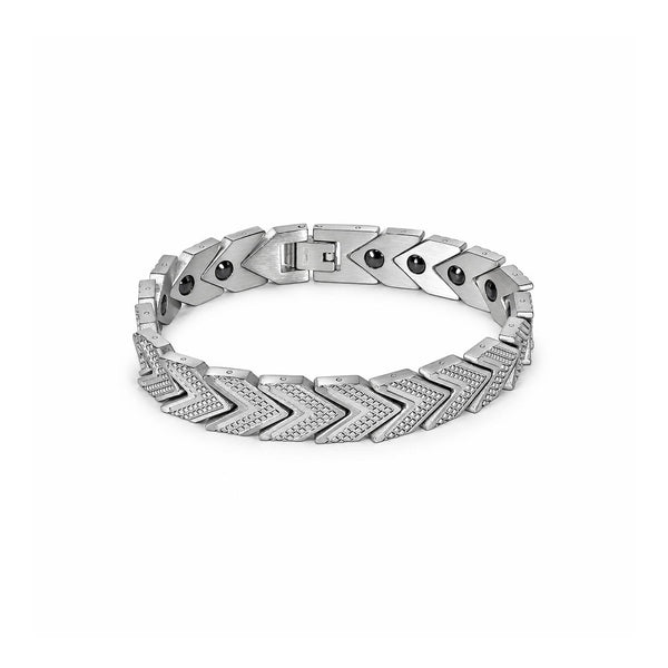 Silver Chevron Link Bracelet