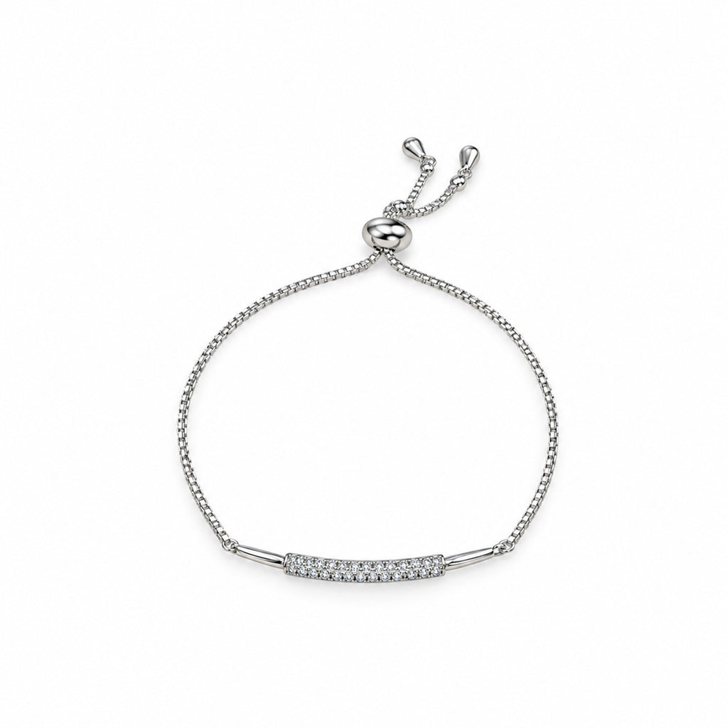 Women's Elegant Silver-Toned Bracelet