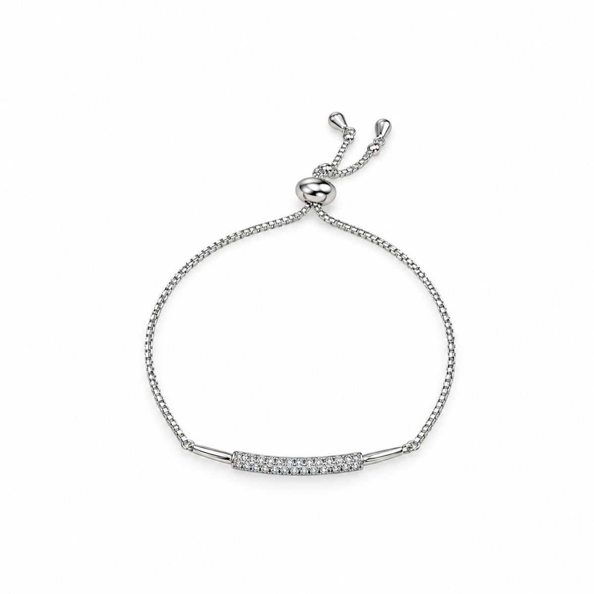 Women's Elegant Silver-Toned Bracelet