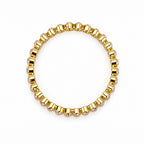 Women's Gold-Toned White Crystal Stone-Studded Stretchable Tennis Bracelet